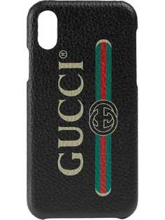 Gucci чехол для iPhone X с принтом