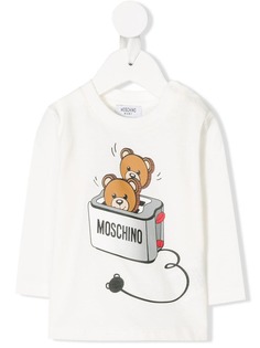 Moschino Kids футболка с принтом