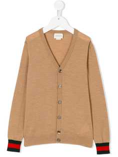 Gucci Kids кардиган с полосками Web