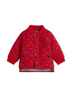 Burberry Kids стеганая куртка простроченного дизайна