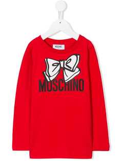 Moschino Kids футболка с принтом банта с логотипом