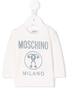 Moschino Kids топ с принтом логотипа