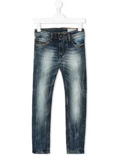 Diesel Kids джинсы узкого кроя с выцветшим эффектом