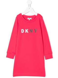 Dkny Kids logo printed jersey dress