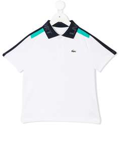 Lacoste Kids рубашка-поло с заплаткой с логотипом