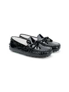 Tods Kids patent Gommino loafers