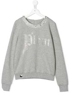 Philipp Plein Junior crystal logo sweatshirt