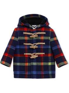 Burberry Kids двубортный дафлкот в клетку