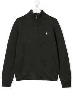 Ralph Lauren Kids свитер с горловиной на молнии