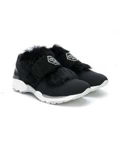 Philipp Plein Junior fur slip-on sneakers