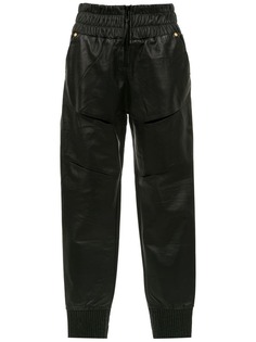 Andrea Bogosian panelled leather trousers