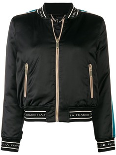 Elisabetta Franchi куртка-бомбер с вышивкой с пайетками сзади