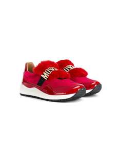 Moschino Kids logo plaque sneakers