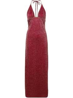 Missoni длинное платье с вырезом-петлей халтер