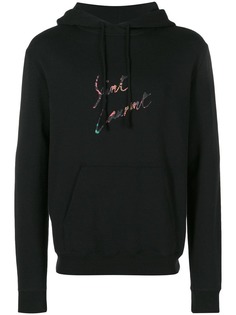 Saint Laurent толстовка с логотипом и капюшоном