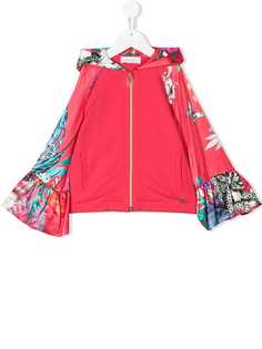 Roberto Cavalli Junior zip-front printed hoodie