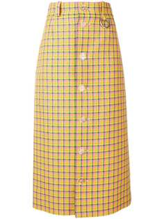 Balenciaga клетчатая юбка-карандаш