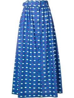 Vivetta юбка с принтом губ и облаков