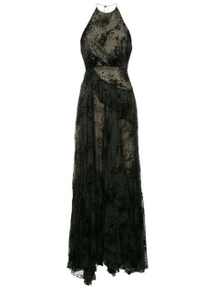 Alex Perry длинное платье с вырезом-халтер