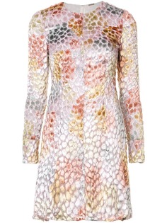 Adam Lippes текстурированное платье мини с принтом