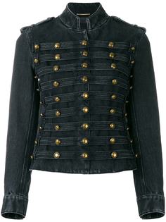 Saint Laurent джинсовая куртка в стиле милитари