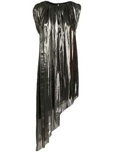 Lanvin асимметричное платье металлик