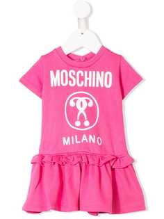 Moschino Kids платье с принтом логотипа