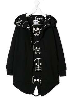 Nununu куртка с капюшоном и принтом на подкладке