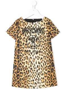 Moschino Kids леопардовое платье