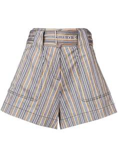 Derek Lam 10 Crosby шорты с карманами и поясом на талии