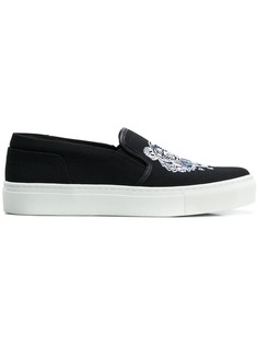 Kenzo слипоны с вышивкой тигра
