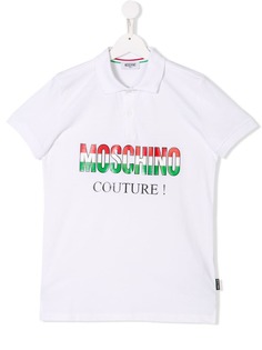 Moschino Kids рубашка-поло TEEN с логотипом