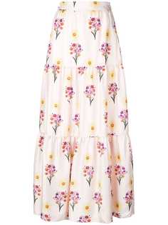 Borgo De Nor удлиненная юбка с цветочным принтом