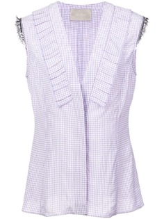 Jason Wu Collection блузка в клетку гингем без рукавов