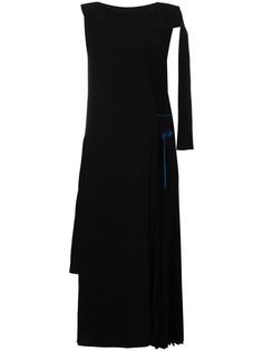 Loewe асимметричное платье миди со складками