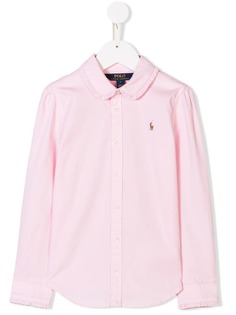 Ralph Lauren Kids рубашка с контрастным логотипом