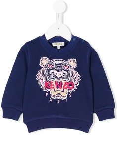 Kenzo Kids толстовка с вышитым тигром