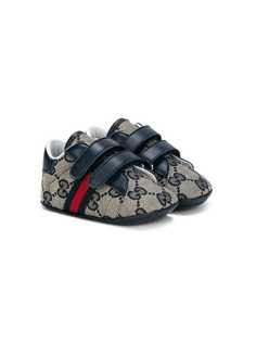 Gucci Kids кроссовки GG Supreme с отделкой Web