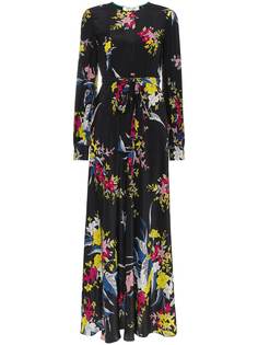 Dvf Diane Von Furstenberg платье макси с цветочным принтом и поясом