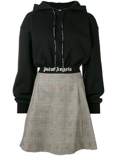 Palm Angels короткое платье с капюшоном