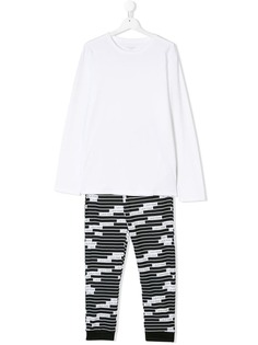 Calvin Klein Kids TEEN logo print T-shirt and trousers set