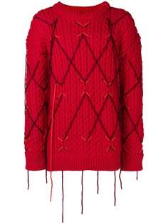 Calvin Klein 205W39nyc джемпер крупной вязки с эффектом потертости