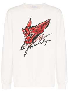 Givenchy джемпер с логотипом и узором дракона