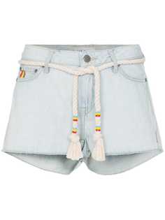 Mira Mikati джинсовые шорты с вышивкой