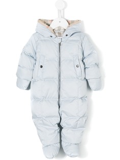 Burberry Kids комбинезон с клетчатым подкладом