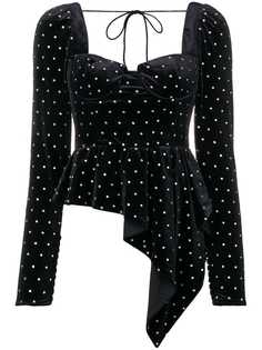 Self-Portrait асимметричный топ с кристаллами