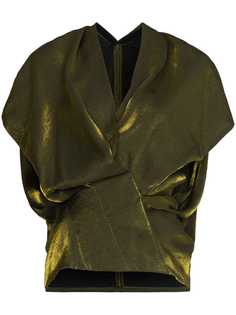 Poiret топ с короткими рукавами и драпировкой