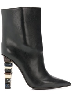 Poiret ботильоны на стилизованном каблуке