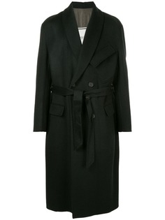 Wooyoungmi длинное пальто с поясом