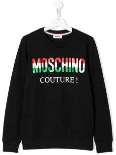 Moschino Kids толстовка с принтом с логотипом